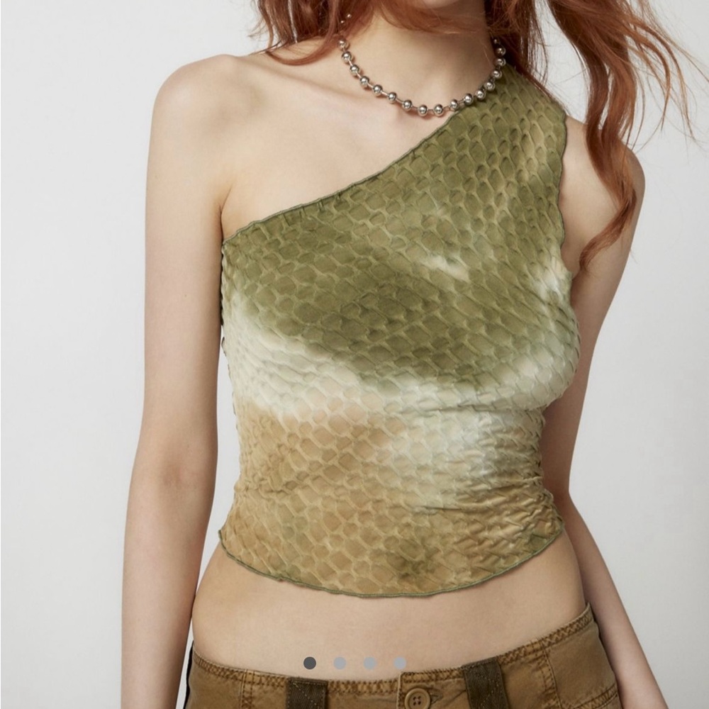 Urban Outfitters Urban Renewal Remnants Textured One Shoulder Top